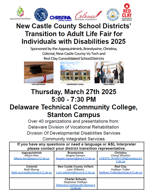 Flyer for NCC transition to Adult Life Fair 2025
